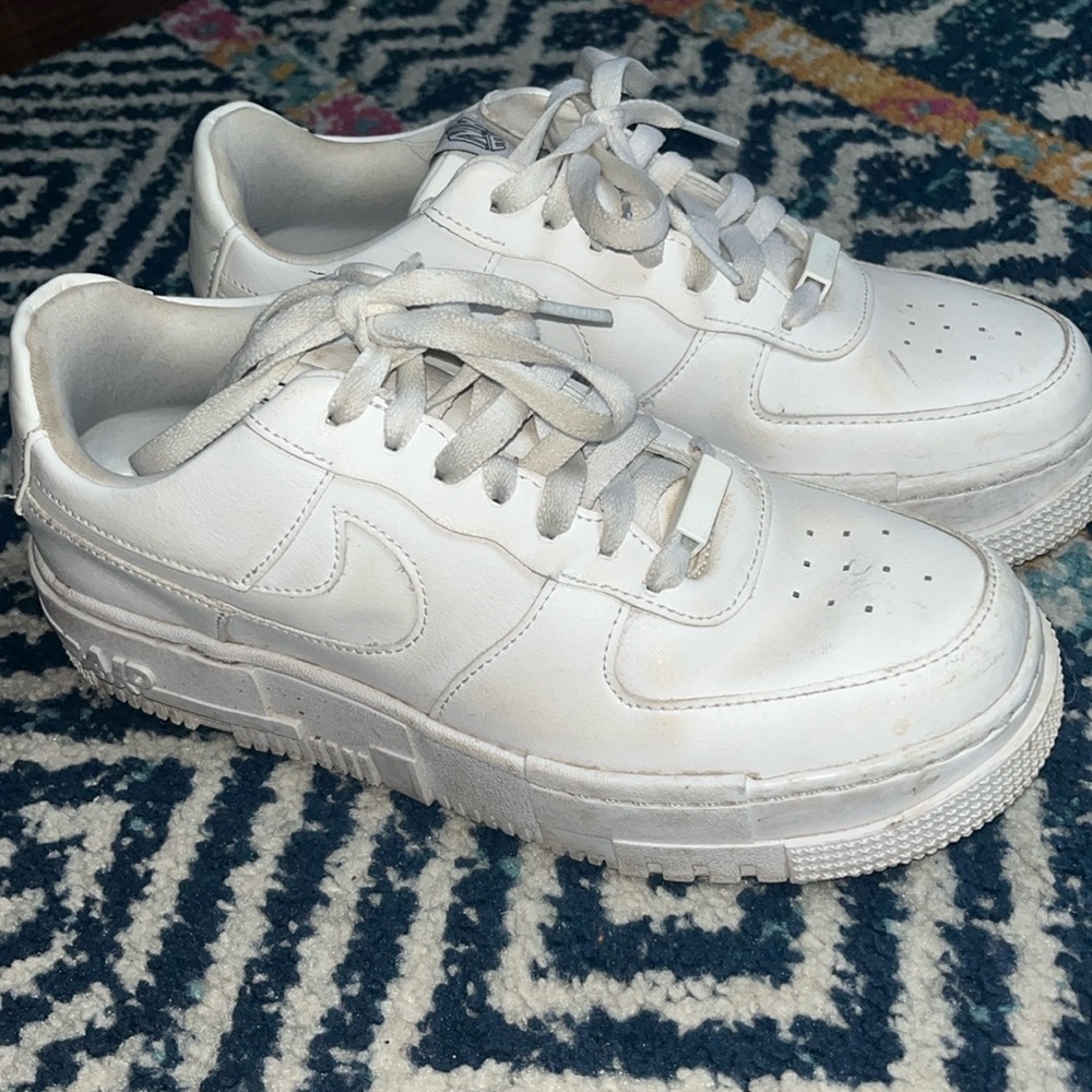 Nike Air Force 1s Glitch Edition | Wore twice | Will be cleaned before shipment